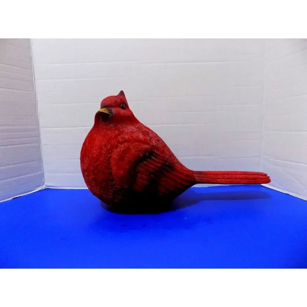NEW Red Cardinals Birds Statue Figurine Home Decor Holiday Winter